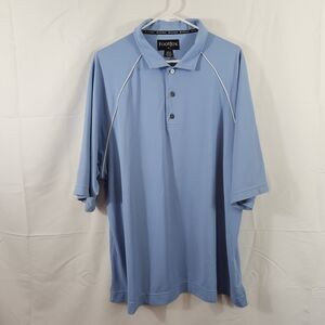 Footjoy Mens XL Blue Polo Shirt Golf Short Sleeve